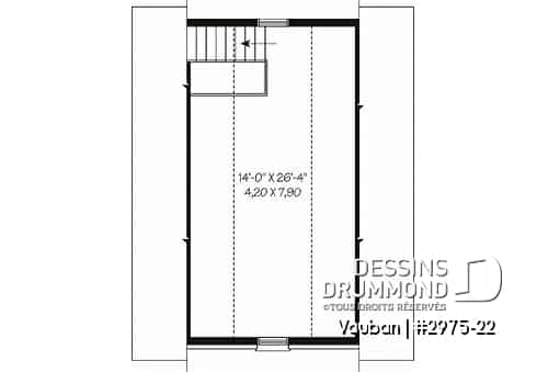 Étage - Garage double de deux étages avec espace boni aménageable à l'étage - Vauban