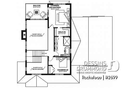 Étage - Maison à étage 2 à 4 chambres, garage, garde-manger, balcon couvert à l'arrière, bureau - Rocheleau