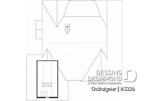 Rangement boni - Plan de plain-pied américain 3 chambres, garage latéral double, superbe suite maîtres, foyer, buanderie - Châtaignier