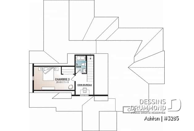 Étage - 3 chambres 2 salles de bain, plain-pied spacieux, grande chambre des maîtres, garage, terrasse abritée - Ashton