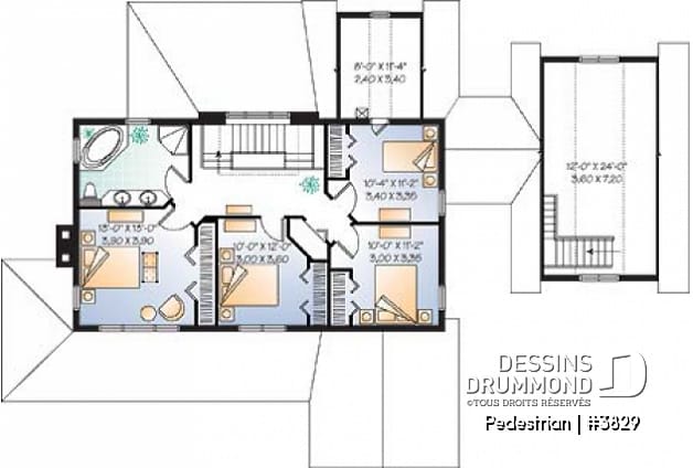 Étage - Maison ou chalet bord de l'eau, 4 chambres, espace ouvert, plafond 9', abri moustiquaire, garage abritée - Pedestrian