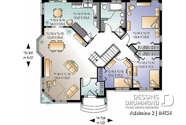 Rez-de-chaussée - Bungalow abordable de 3 chambres, grande salle de séjour et vestibule - Adelmine 2