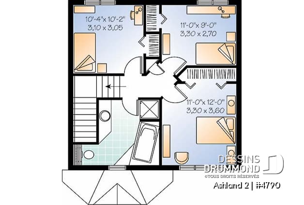 Étage - Maison 2 étages abordable, 3 chambres, fenestration abondante - Ashland 2