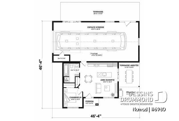 Rez-de-chaussée - Petite maison une chambre avec garage pour VR incl. option sans garage avec 3 chambres et 2 salles de bain - Nomad