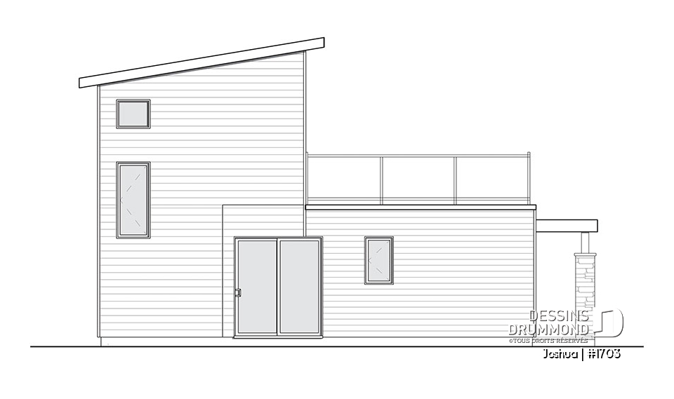 Élévation arrière - Joshua