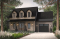 Vue avant - MODÈLE DE BASE - Plan de maison de style Canadien, 3 chambres, garage, terrasse abritée, bureau, plafond cathédrale au salon - Acélia 2