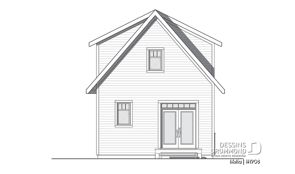 Élévation arrière - Melia