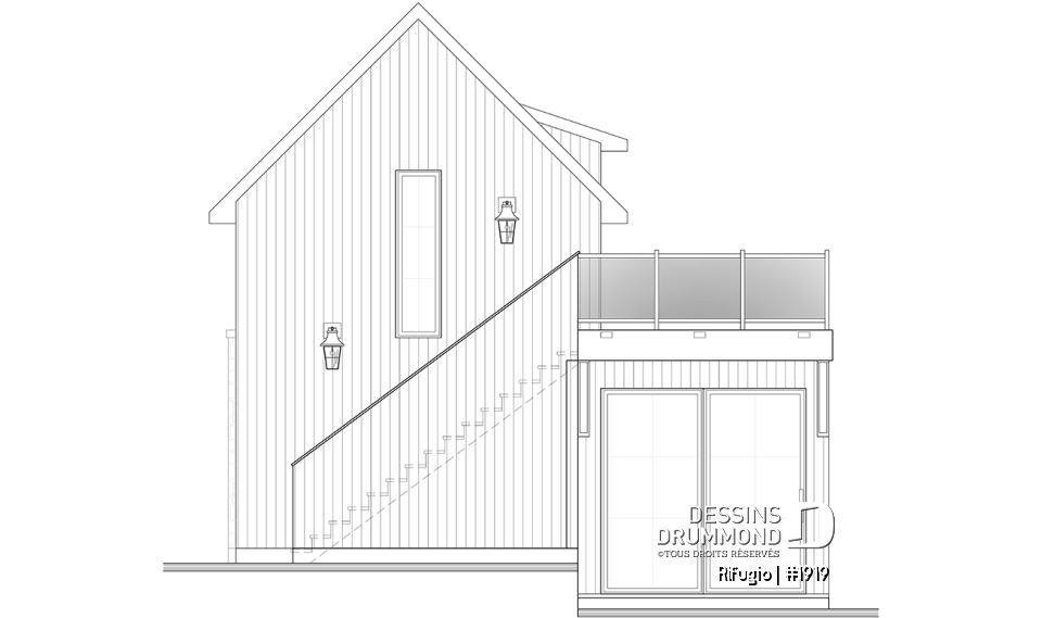 Élévation arrière - Rifugio