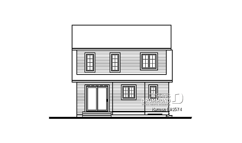 Élévation arrière - Hermon