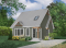 Version couleur no. 1 - Vue avant - Plan de maison style minimaliste, secteur d'activité ouvert, vestiaire, 2 chambres, sous-sol à aménager - Hermon