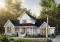 Vue avant - MODÈLE DE BASE - Plan de grande maison à étage, garage double, plafond 9', chambre des parents au 1er, 2 à 3 chambres à l'étage - Glenhaven