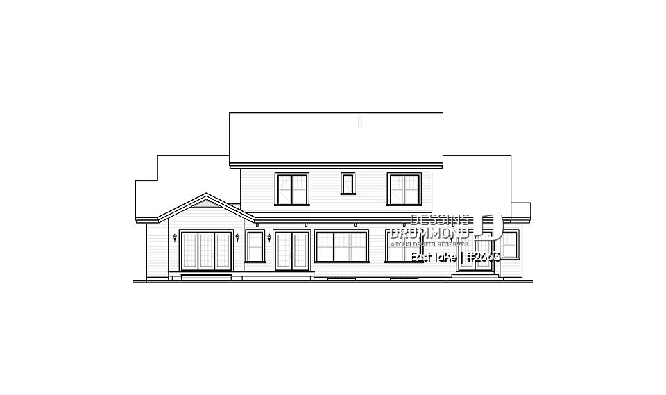 Élévation arrière - East lake