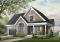 Vue avant - MODÈLE DE BASE - Plan de maison de champêtre, 3 grandes chambres, garage, salle à manger tout en lumière, maison abordable - Celeste 4