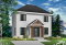 Vue avant - MODÈLE DE BASE - Maison à étage économique. Deux chambres avec walk-in, buanderie à l’étage, cuisine avec îlot central. - Duranel 3