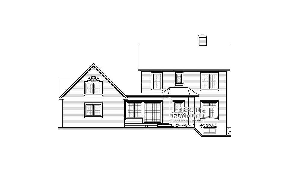 Élévation arrière - Portico 2