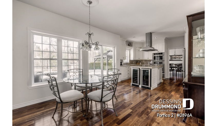 Photo Coin déjeuner du plan de maison unifamiliale 2896A Photo Coin déjeuner - Portico 2