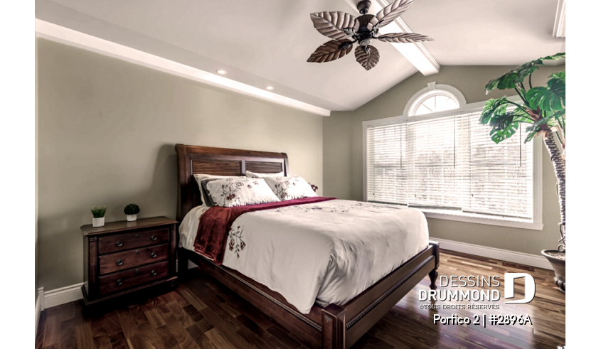 Photo Suite des maîtres du plan de maison unifamiliale 2896A Photo Suite des maîtres - Portico 2