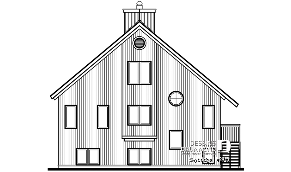 Élévation arrière - Skybridge