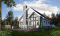 Vue arrière - MODÈLE DE BASE - Plan de maison chalet nordique – 3 chambres, mezzanine et foyer au cœur du salon - Charlemagne 5