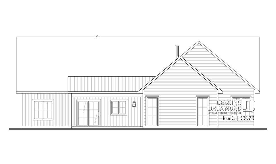 Élévation arrière - Romie