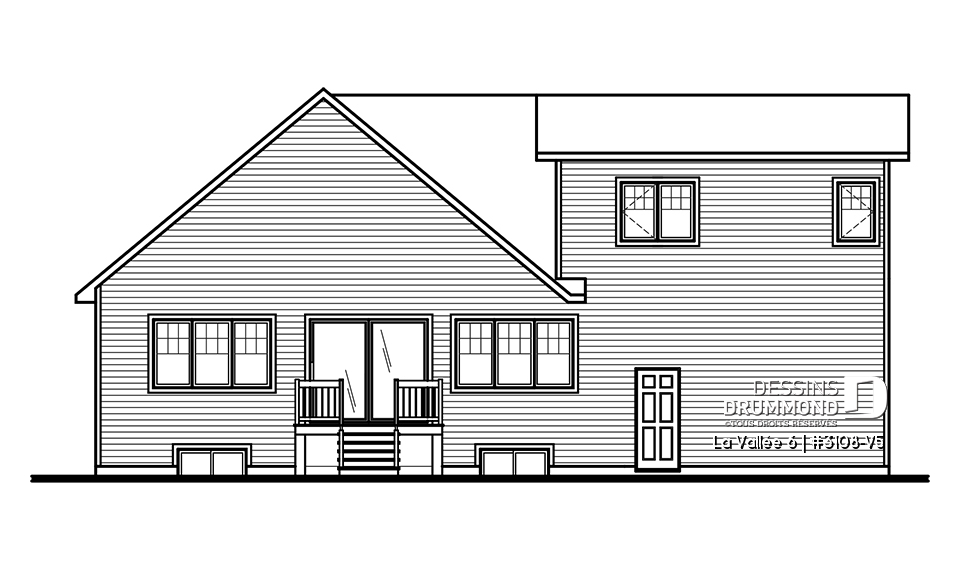 Élévation arrière - La Vallée 6