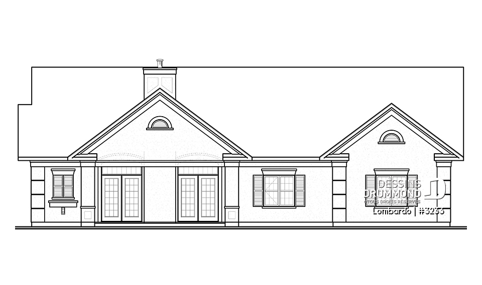 Élévation arrière - Lombardo