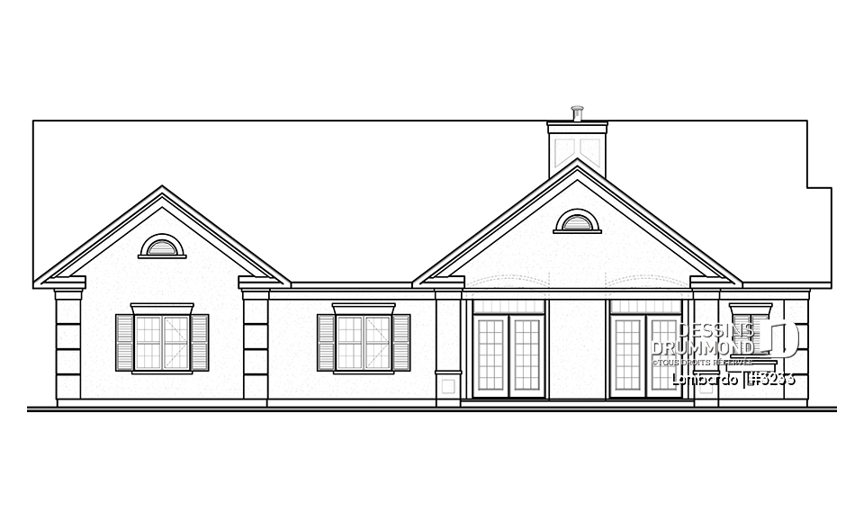 Élévation arrière - Lombardo