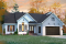 Vue avant - MODÈLE DE BASE - Plain-pied 3 chambres, 2 salles de bain, plafond 9' + cathédral, garde-manger, garage double, buanderie - Country Side