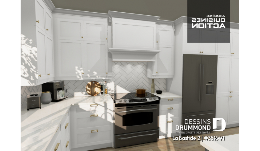 Vue intérieure du plan de maison unifamiliale 3518-V1 Vue intérieure - La Bastide 2