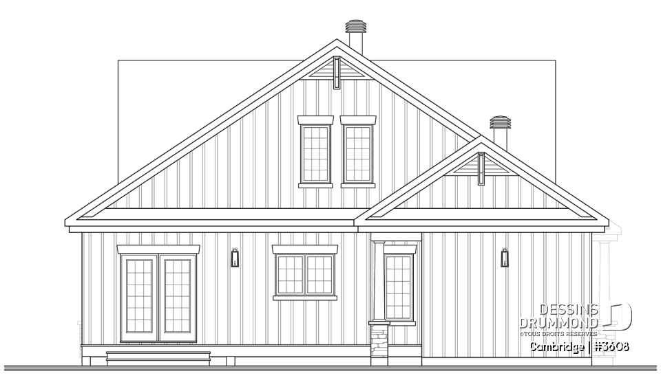 Élévation arrière - Cambridge