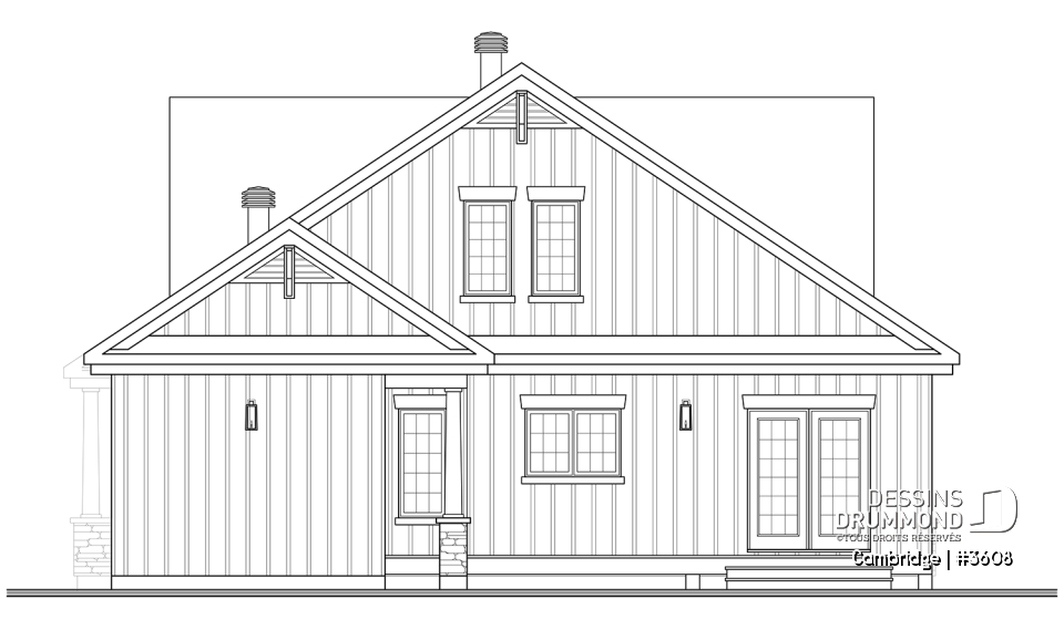 Élévation arrière - Cambridge