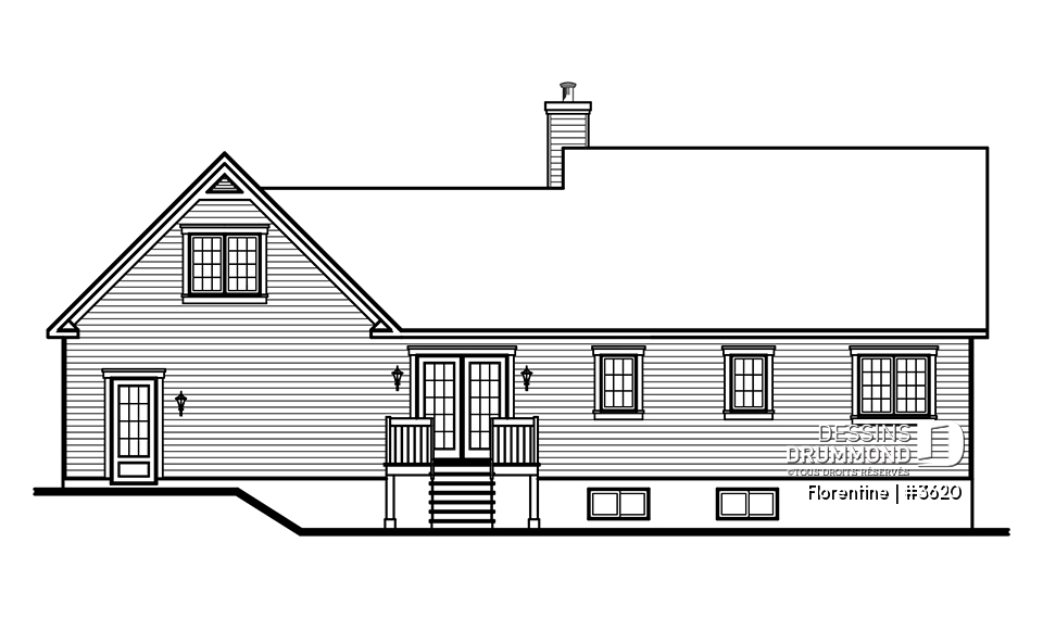 Élévation arrière - Florentine