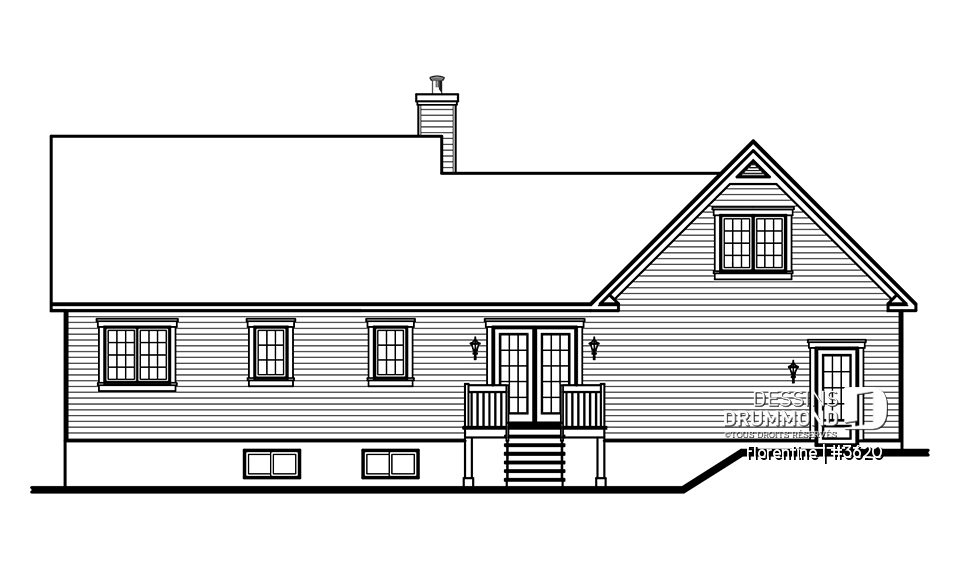 Élévation arrière - Florentine