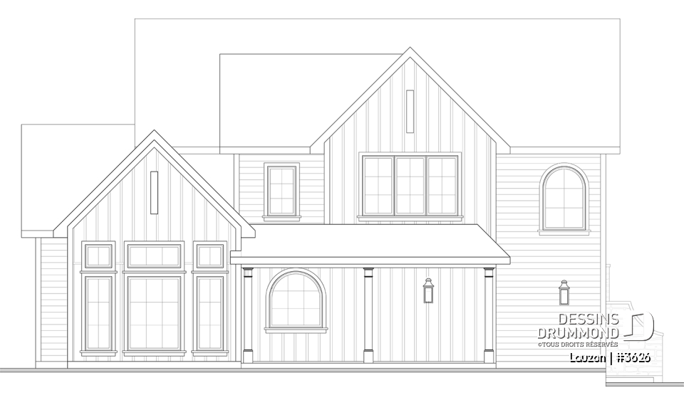 Élévation arrière - Lauzon
