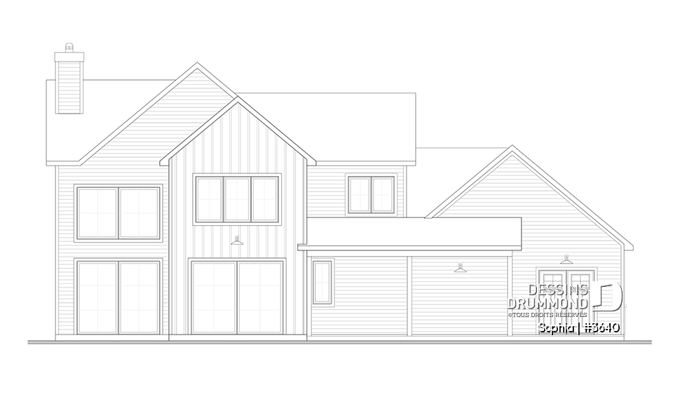 Élévation arrière - Sophia