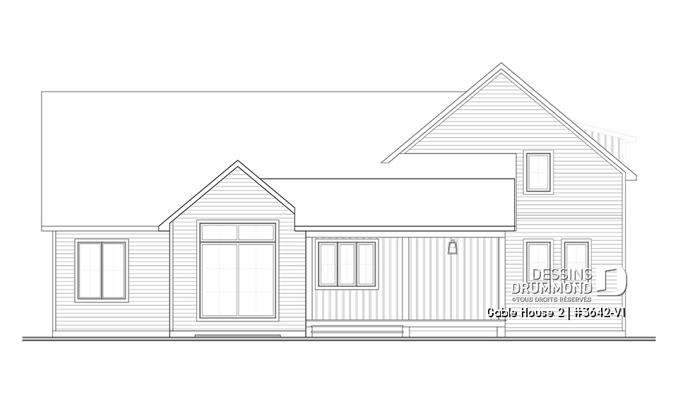 Élévation arrière - Gable House 2