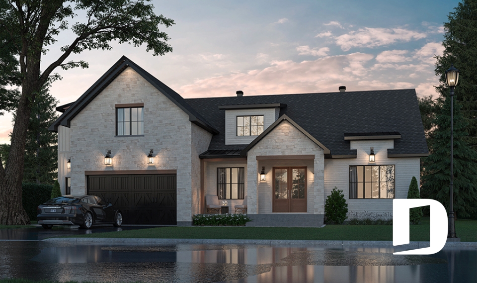 Vue avant - MODÈLE DE BASE -  - Gable House 2