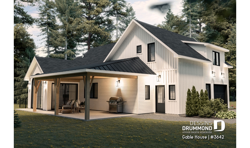 Version couleur no. 1 - Vue arrière - Gable House