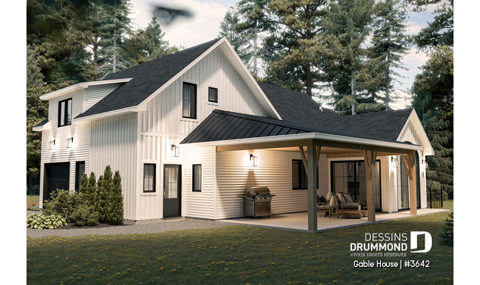 Version couleur no. 1 - Vue arrière - Gable House