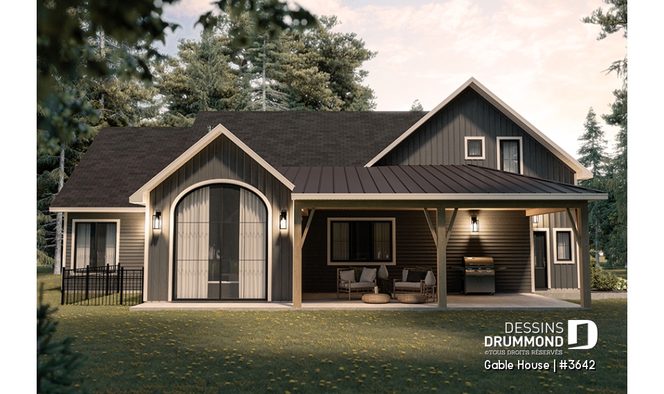 Vue arrière - MODÈLE DE BASE - Gable House