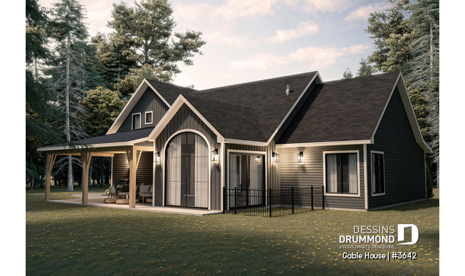 Vue arrière - MODÈLE DE BASE - Gable House