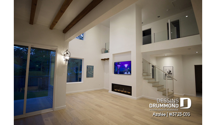 Photo Salon du plan de maison unifamiliale 3723-DJG Photo Salon - Azalée