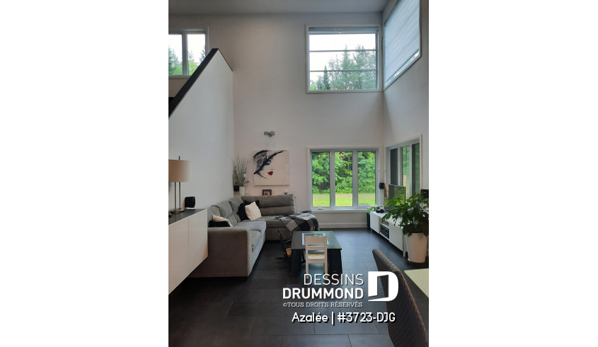 Photo Salon du plan de maison unifamiliale 3723-DJG Photo Salon - Azalée