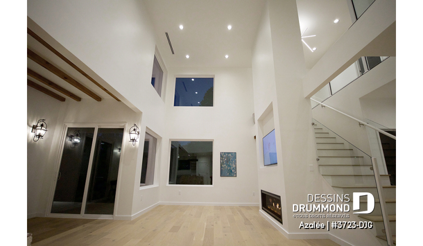 Photo Salon du plan de maison unifamiliale 3723-DJG Photo Salon - Azalée