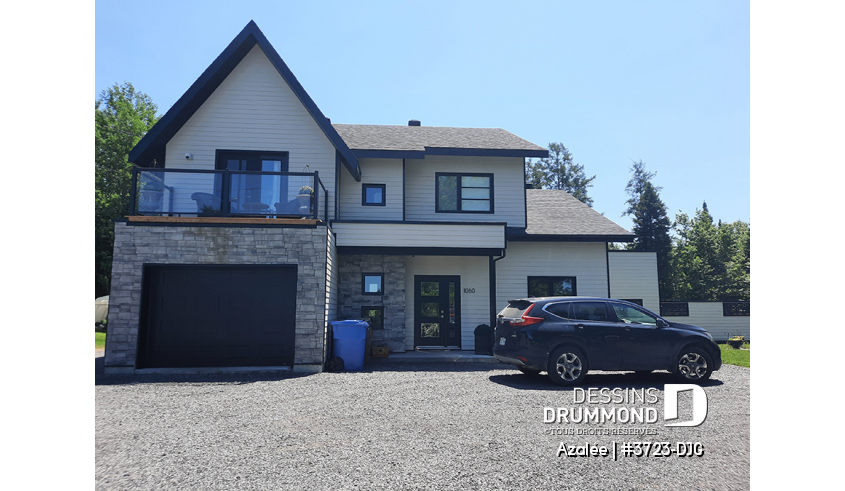 Photo Vue avant du plan de maison unifamiliale 3723-DJG Photo Vue avant - Azalée