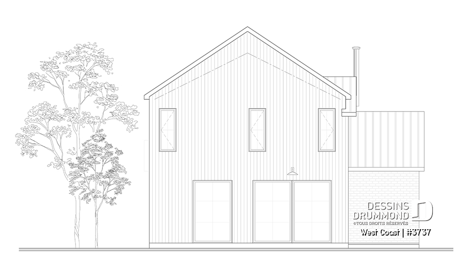 Élévation arrière - West Coast