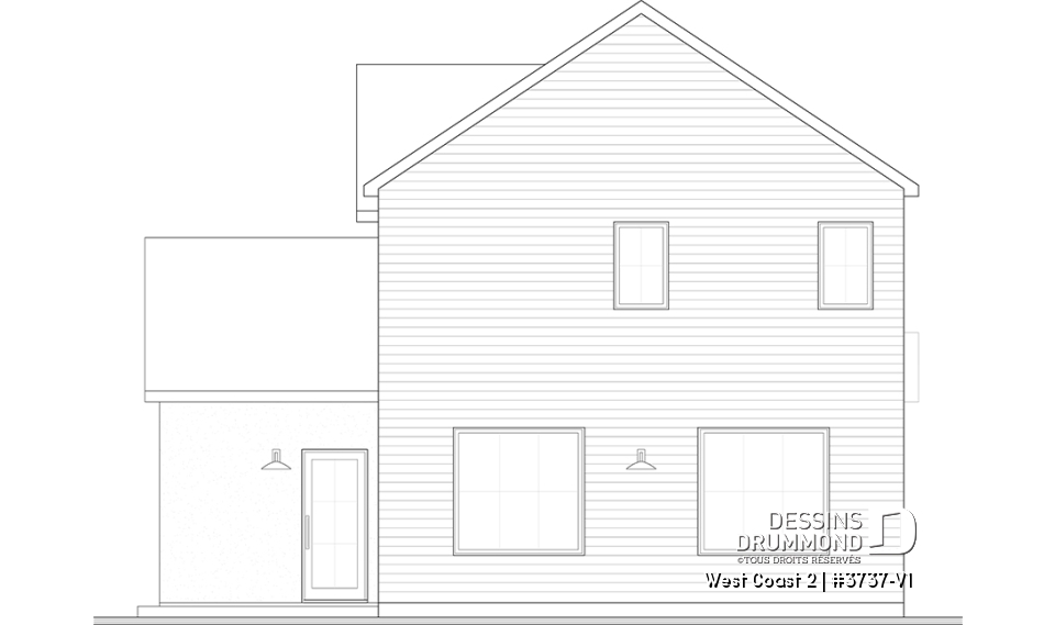 Élévation arrière - West Coast 2