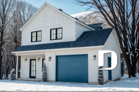Vue avant - MODÈLE DE BASE - Plan de maison avec 3 chambres et salle de bain à l'étage, superbe îlot à la cuisine, coin bureau, vestiaire - West Coast 2