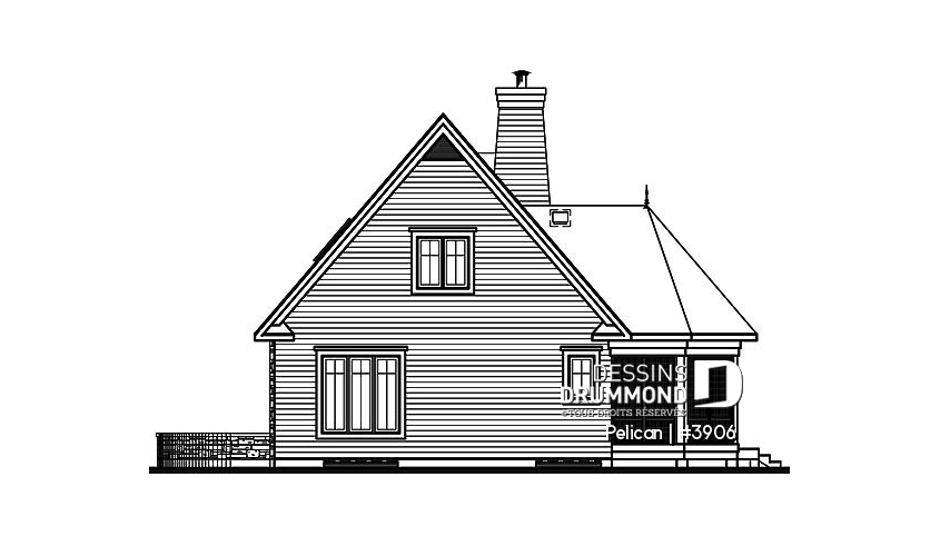 Élévation arrière - Pelican