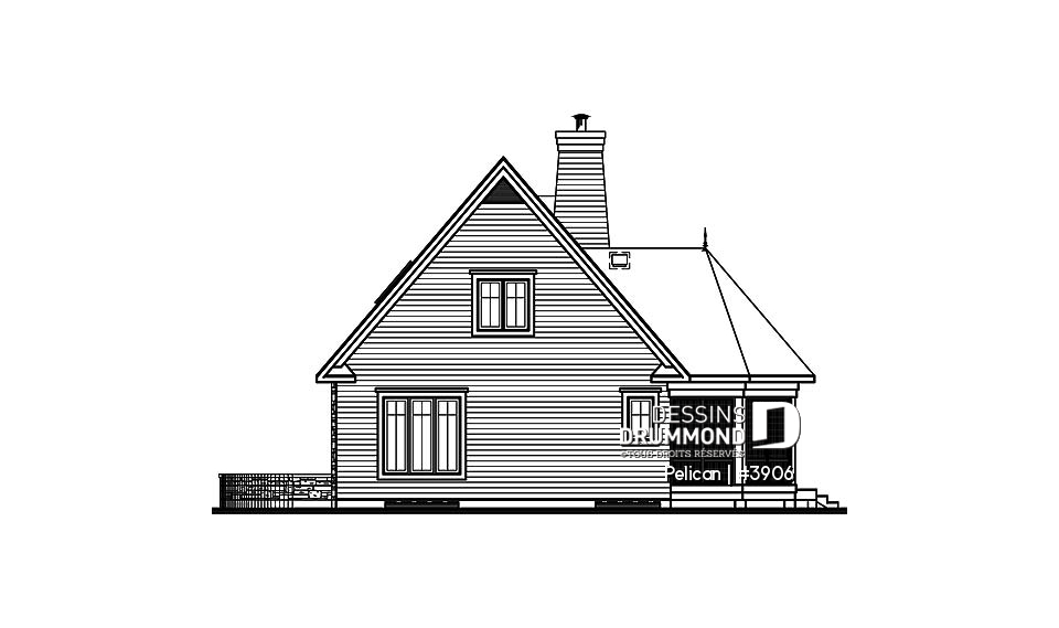 Élévation arrière - Pelican